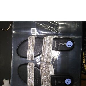 A. Giannetti Rhinestone Shoes, Black 7.5